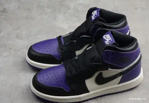 Air Purple' High OG 1 Retro 555088-501 Kids 'Court  555088-501 Kid Jordan 0515